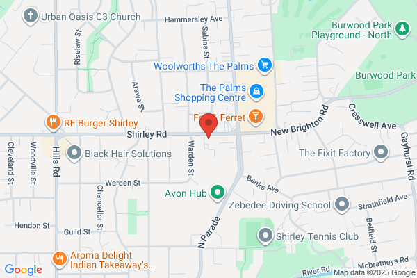 Map for Millie's House Shirley Rd