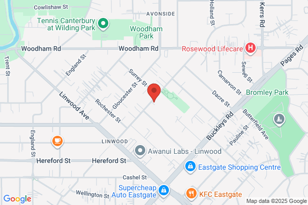 Map for Linwood Playcentre