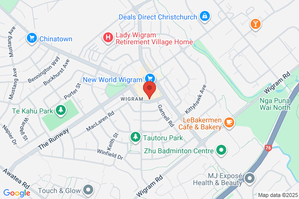 Map for Kindercare Learning Centres - Wigram Skies (219)