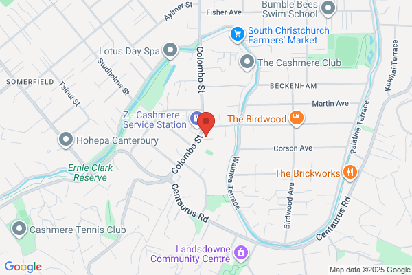 Map for Pebbles Montessori Cashmere