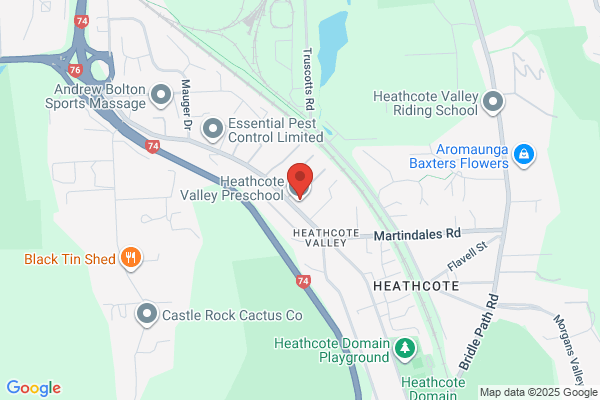 Map for Heathcote Valley Montessori Preschool