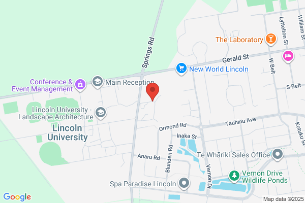 Map for Lincoln University Early Childhood Centre