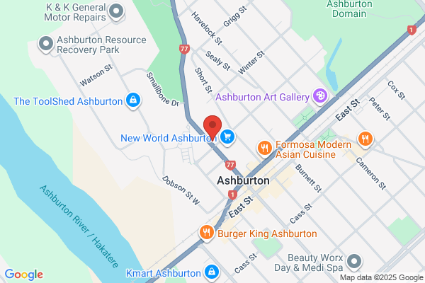 Map for Ashburton Playcentre