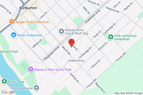 Map for Ashburton Baptist Preschool