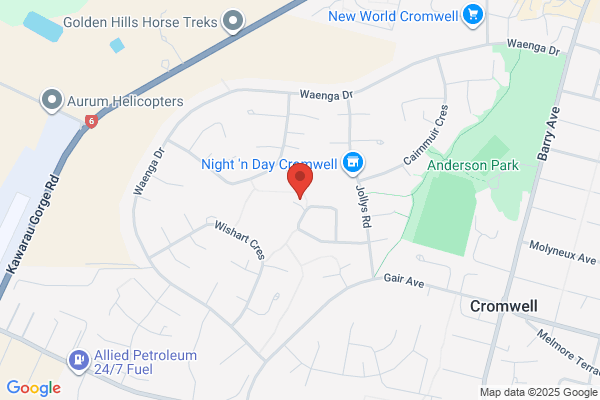 Map for Kidsfirst Kindergartens Cromwell