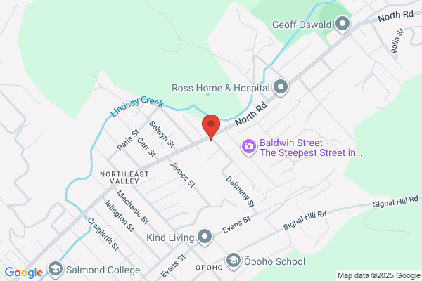 Map for North East Valley Baptist Community Centre