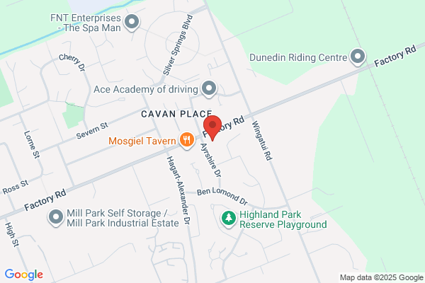 Map for Wee Nippers Mosgiel Ltd