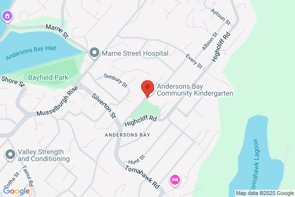 Map for Andersons Bay Community Kindergarten
