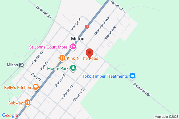 Map for Tokomairiro Early Learning Centre on Spenser